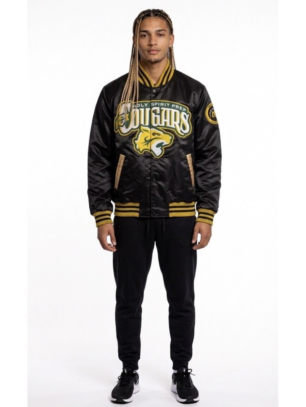 ANTHONY EDWARDS Headgear Classics  Holy Spirit Prep Cougars Jacket Men's Size XL